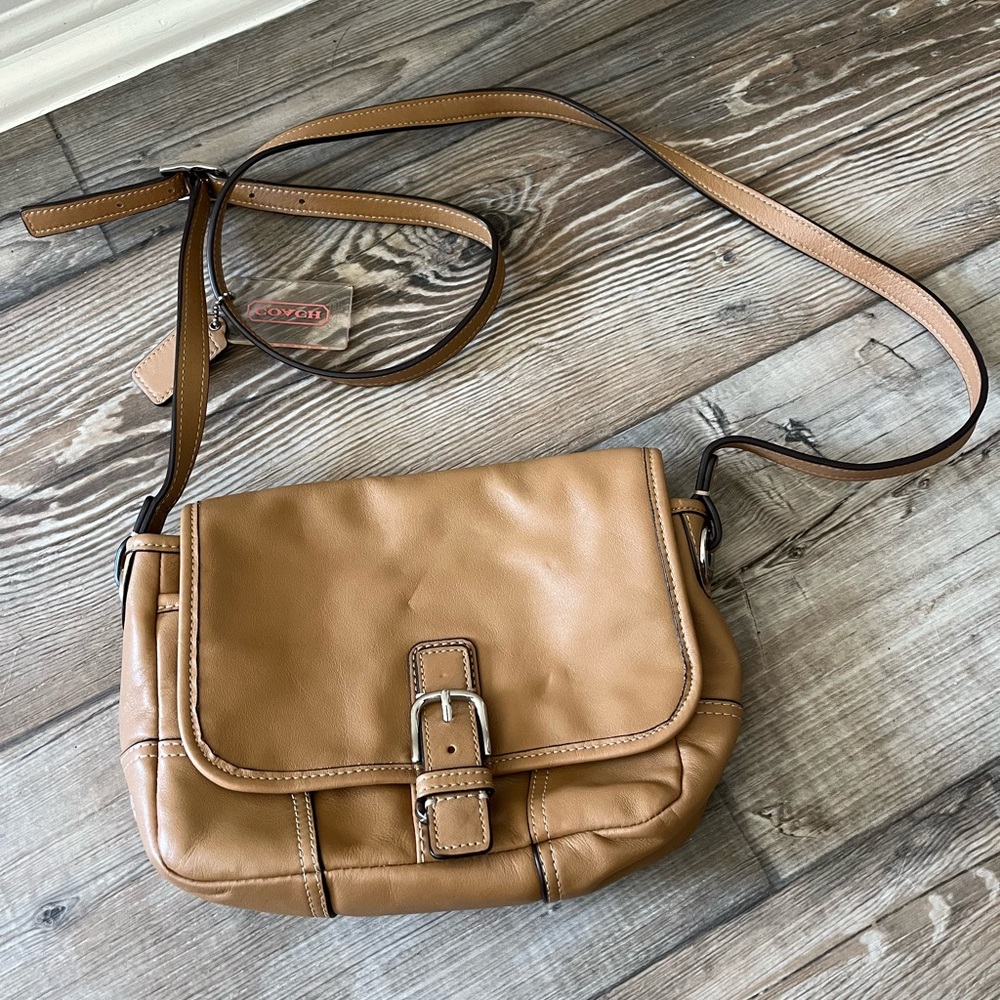 Beautiful camel colored Coach crossbody